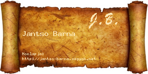 Jantso Barna névjegykártya